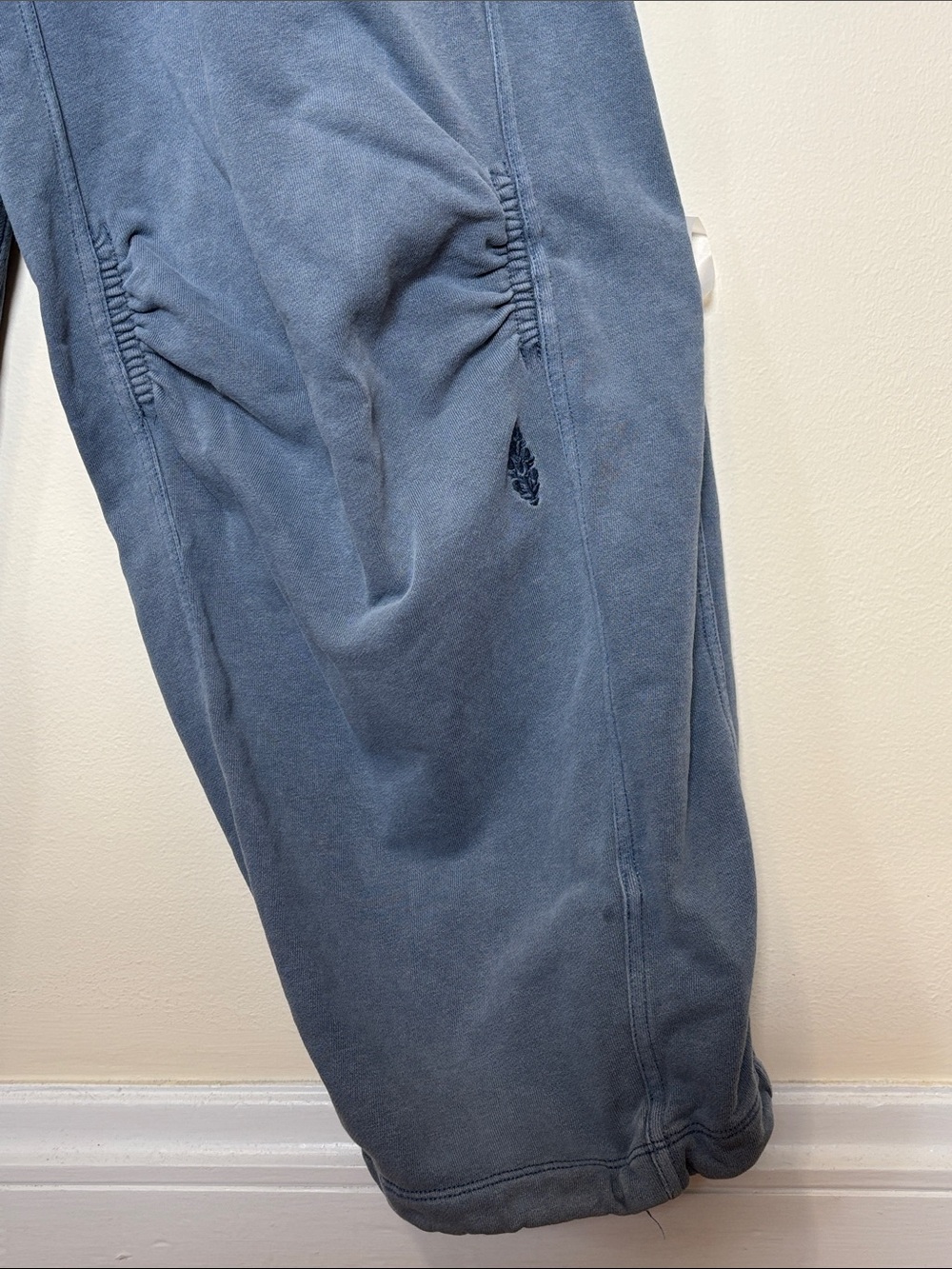 Free People Movement Inbound Onesie Sleeveless Blue Jumpsuit Drawstring Waist - Picture 3 of 15